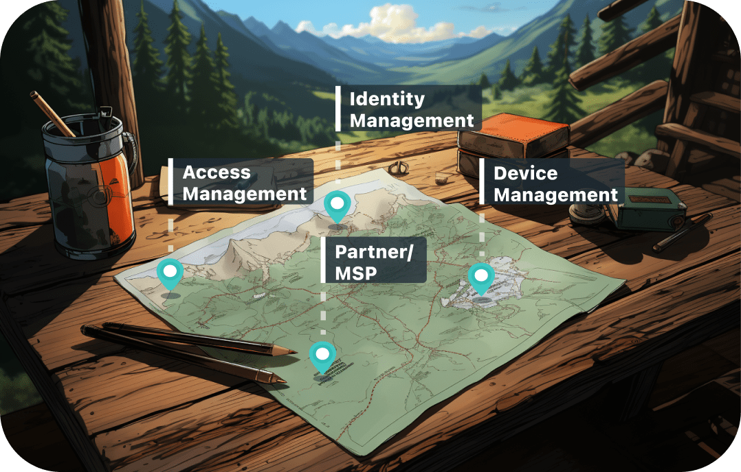 Jumpcloud Map Illustration